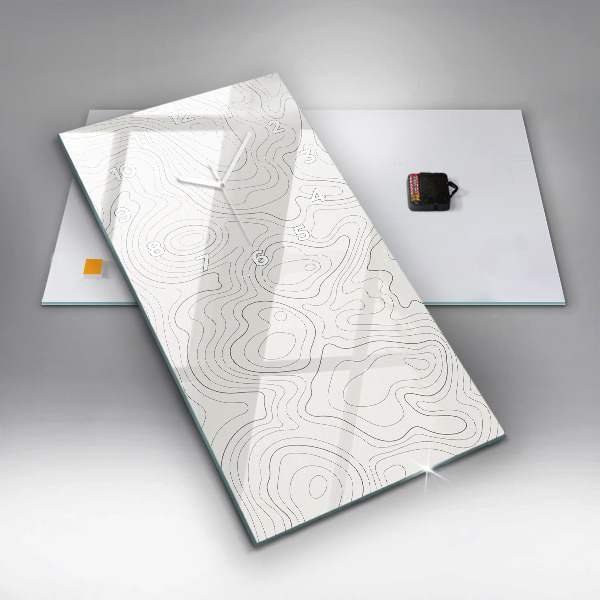 Téglalap alakú üvegóra Absztrakciós foltok