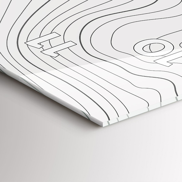 Téglalap alakú üvegóra Absztrakciós foltok