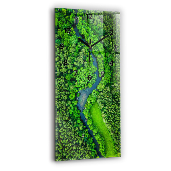 Téglalap alakú üvegóra Folyó az erdőben