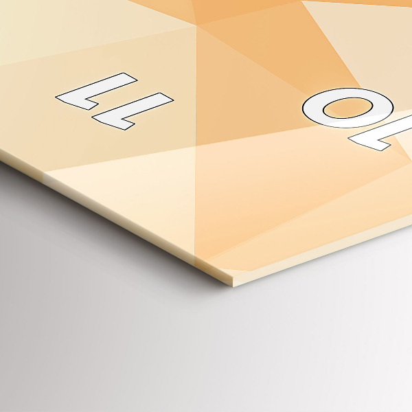 Téglalap alakú üvegóra Absztrakciós háromszögek