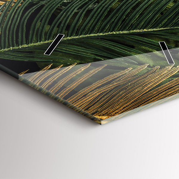 Téglalap alakú üvegóra Dzsungel levelei