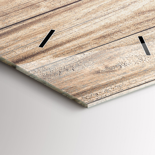 Téglalap alakú üvegóra Fa textúra