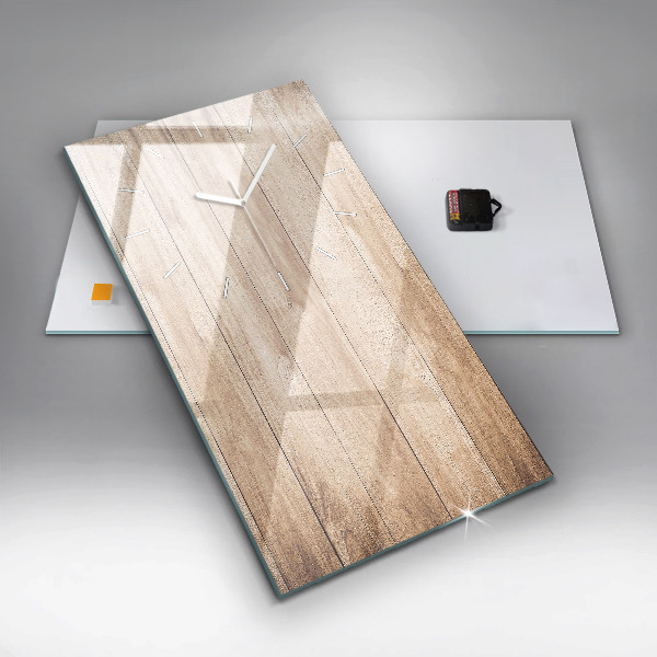 Téglalap alakú üvegóra Fa textúra