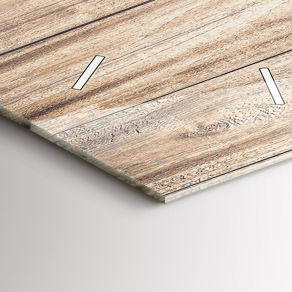 Téglalap alakú üvegóra Fa textúra