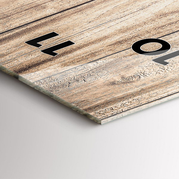 Téglalap alakú üvegóra Fa textúra