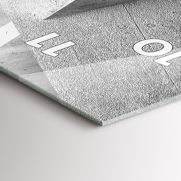 Téglalap alakú üvegóra Absztrakciós háromszögek