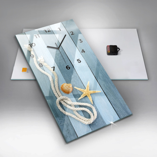 Téglalap alakú üvegóra Deszkák csíkok és héj