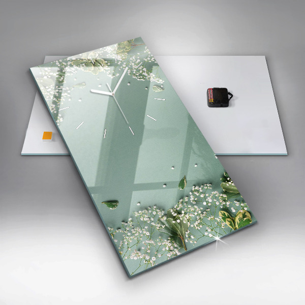 Téglalap alakú üvegóra Finom virágok