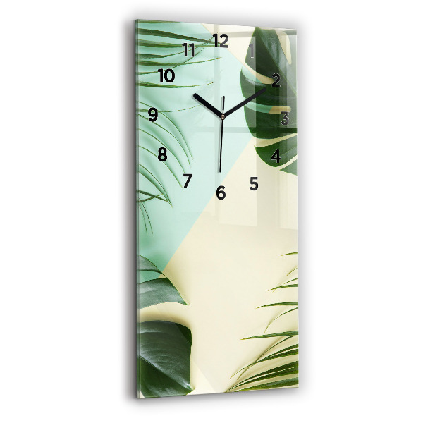 Téglalap alakú üvegóra Monstera levelek