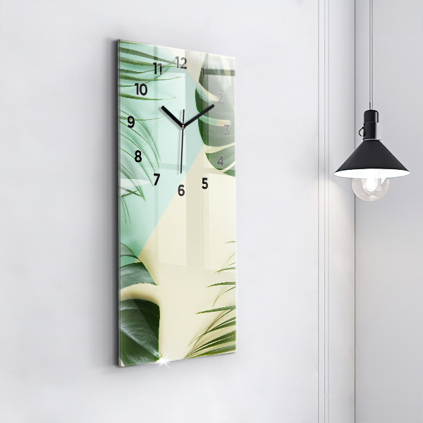 Téglalap alakú üvegóra Monstera levelek