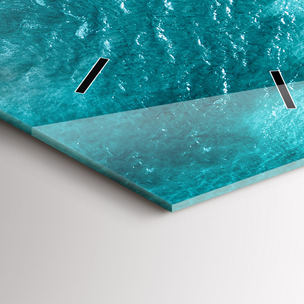 Téglalap alakú üvegóra tengerparti emberek