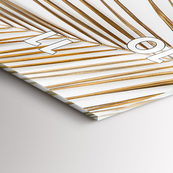 Téglalap alakú üvegóra Trópusi levelek