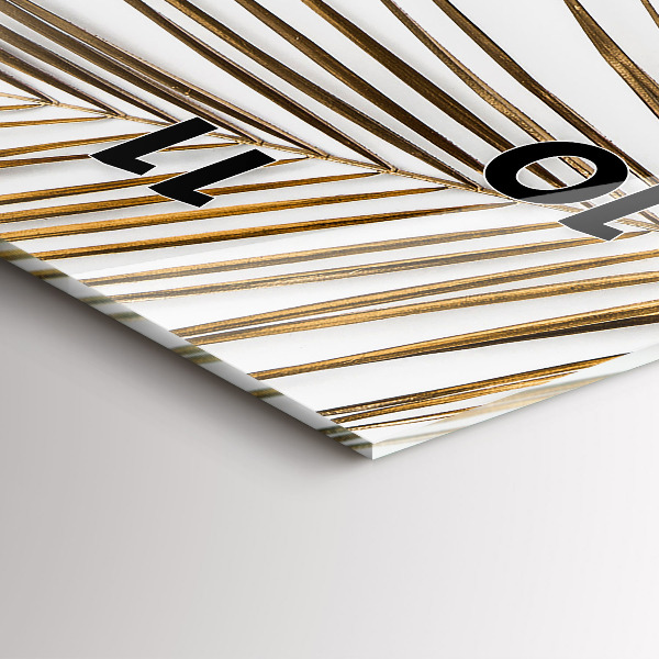 Téglalap alakú üvegóra Trópusi levelek