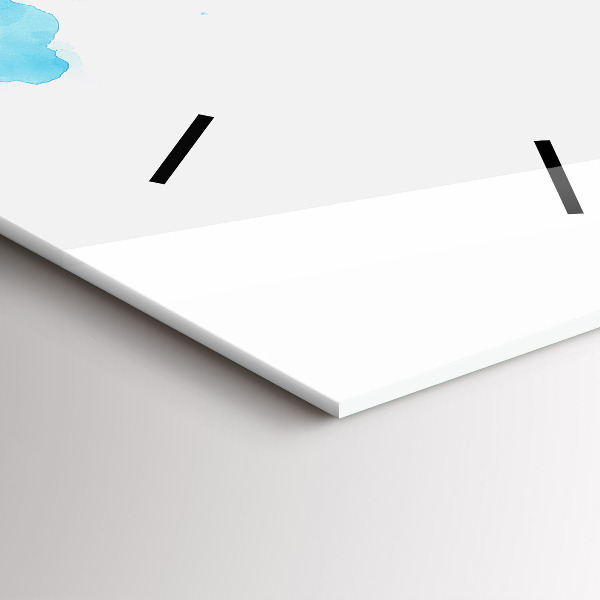 Téglalap alakú üvegóra Festett foltok