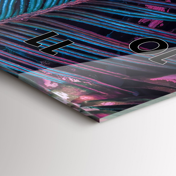 Téglalap alakú üvegóra Egzotikus virágok