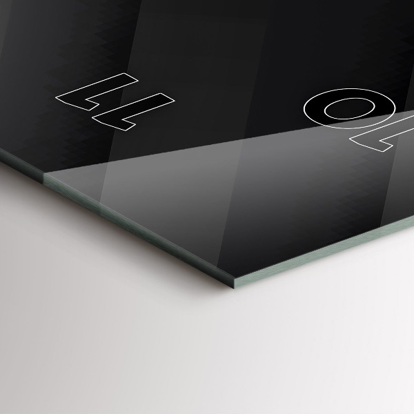 Téglalap alakú üvegóra Sötét falminta