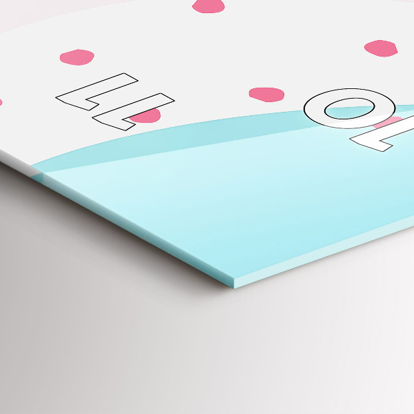 Téglalap alakú üvegóra Pasztell absztrakció