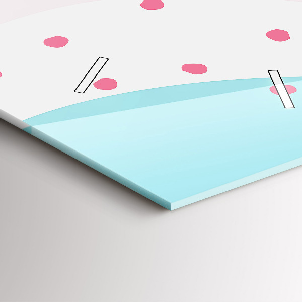 Téglalap alakú üvegóra Pasztell absztrakció