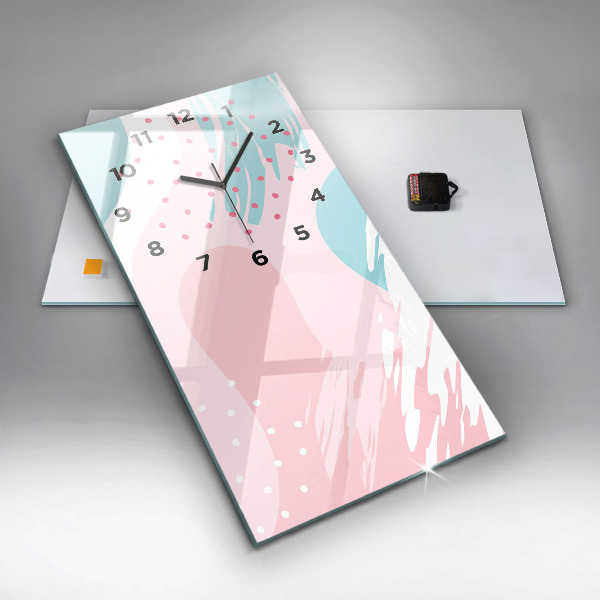 Téglalap alakú üvegóra Pasztell absztrakció