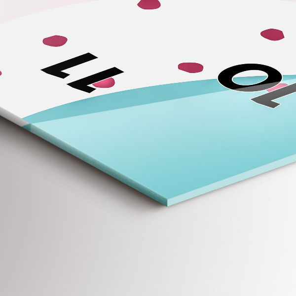 Téglalap alakú üvegóra Pasztell absztrakció