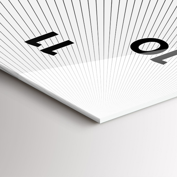 Téglalap alakú üvegóra Absztrakciós vonalak