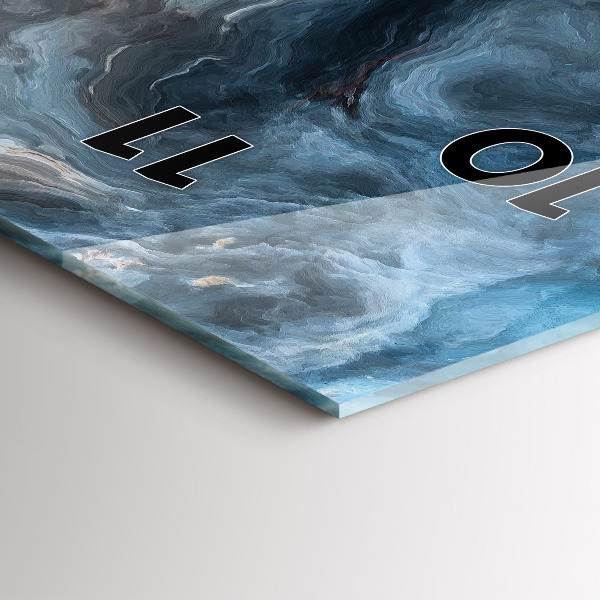 Téglalap alakú üvegóra Márvány minta