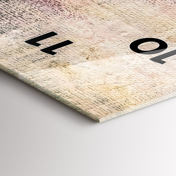 Téglalap alakú üvegóra Festett absztrakció