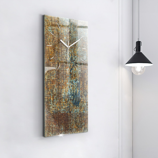 Téglalap alakú üvegóra Régi fém textúra