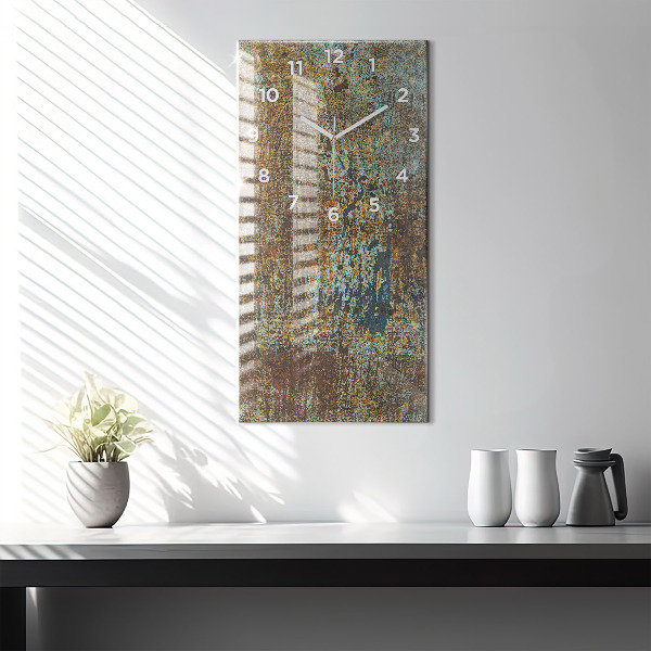 Téglalap alakú üvegóra Régi fém textúra