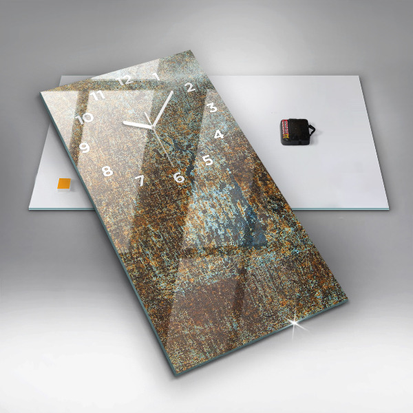 Téglalap alakú üvegóra Régi fém textúra