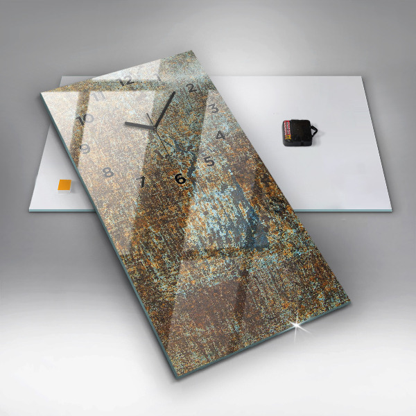 Téglalap alakú üvegóra Régi fém textúra