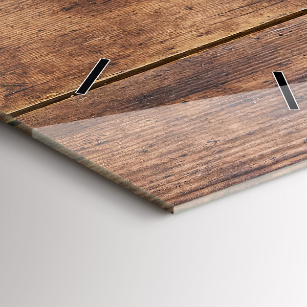 Téglalap alakú üvegóra Rusztikus fa