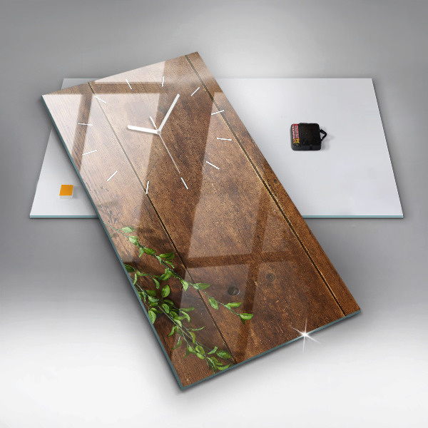 Téglalap alakú üvegóra Rusztikus fa