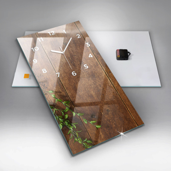 Téglalap alakú üvegóra Rusztikus fa