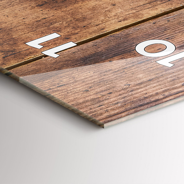 Téglalap alakú üvegóra Rusztikus fa