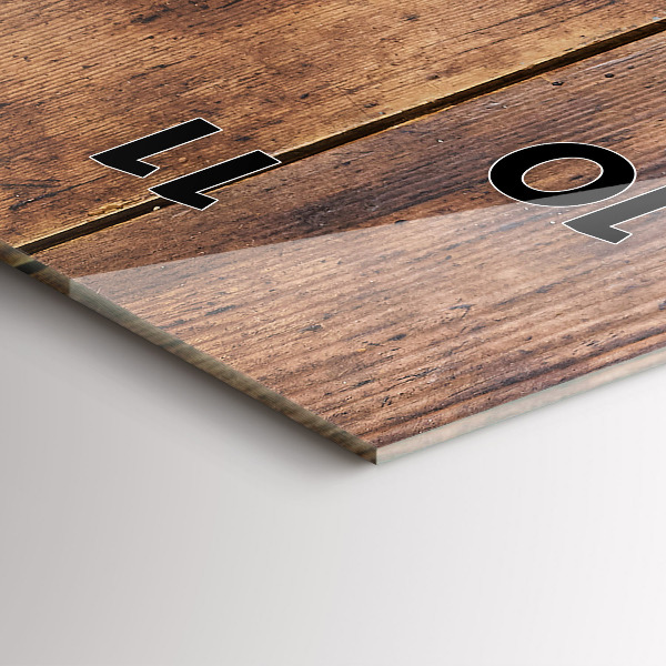 Téglalap alakú üvegóra Rusztikus fa