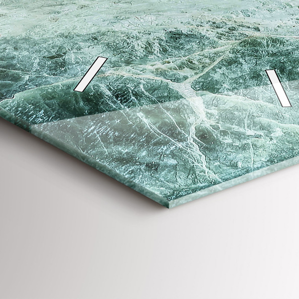 Téglalap alakú üvegóra Márvány kő textúra