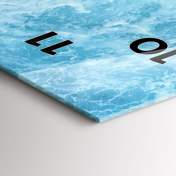 Téglalap alakú üvegóra Tengervíz