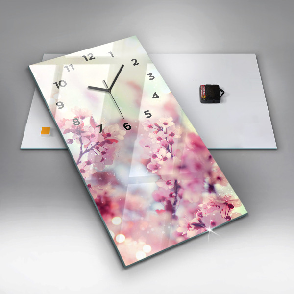 Téglalap alakú üvegóra Tavaszi virágok