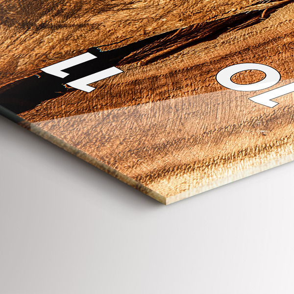 Téglalap alakú üvegóra Fa textúra