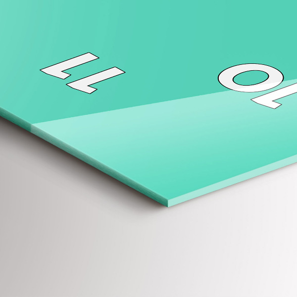 Téglalap alakú üvegóra Türkiz színű