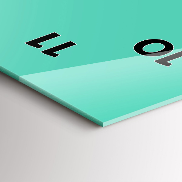 Téglalap alakú üvegóra Türkiz színű