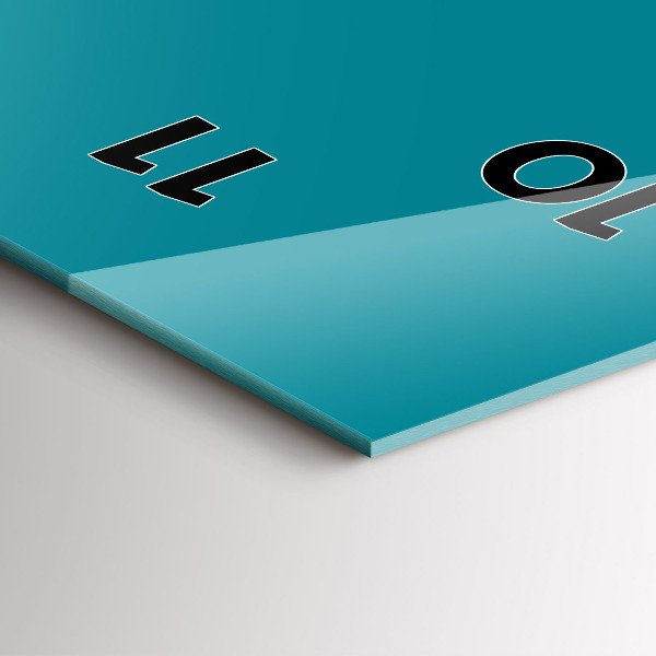 Téglalap alakú üvegóra Tenger színe