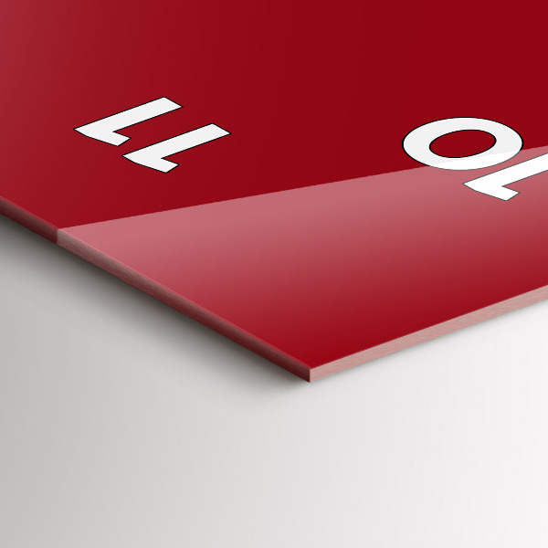 Téglalap alakú üvegóra Piros szín