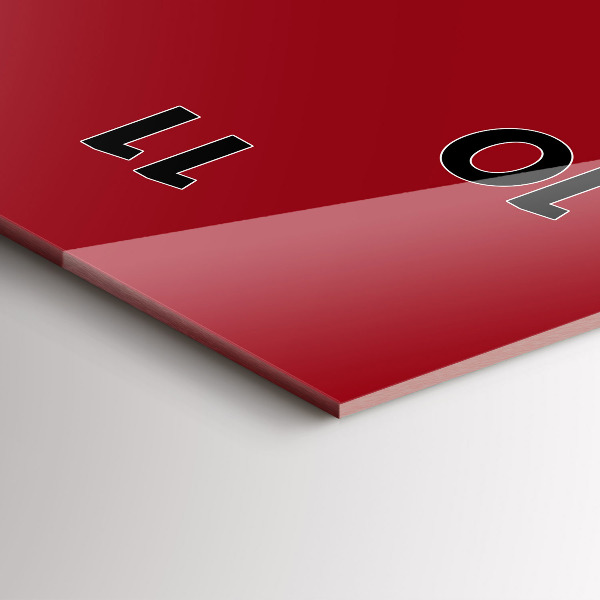 Téglalap alakú üvegóra Piros szín