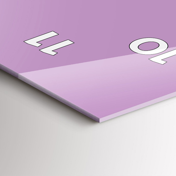 Téglalap alakú üvegóra Lila színű