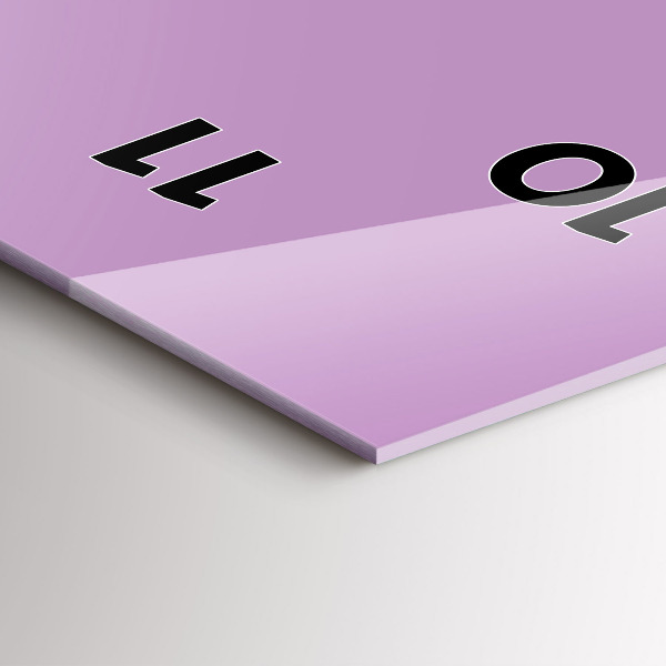 Téglalap alakú üvegóra Lila színű