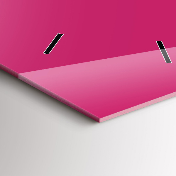 Téglalap alakú üvegóra Színe erős rózsaszín