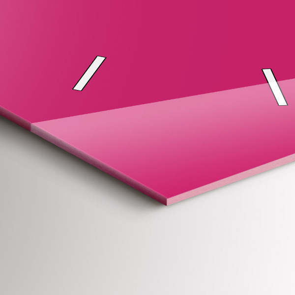 Téglalap alakú üvegóra Színe erős rózsaszín