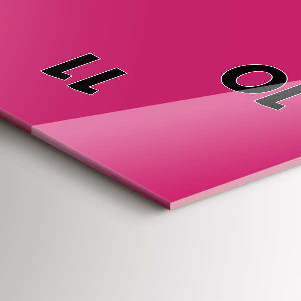 Téglalap alakú üvegóra Színe erős rózsaszín